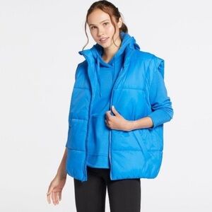 DSG Women's Bright Blue Stratus Puffer Vest, Size Medium/Large